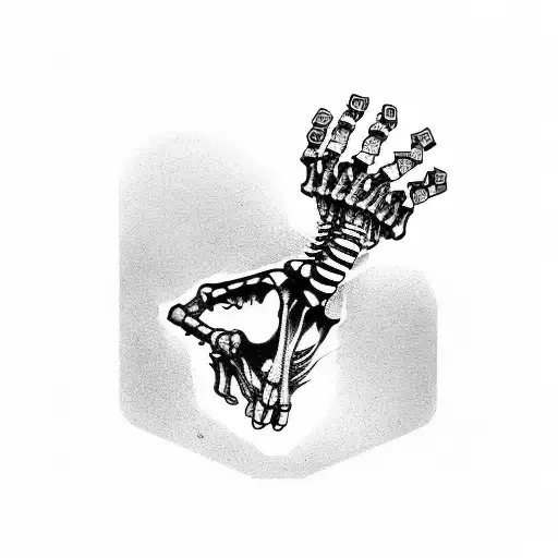 3 Dice Skeleton Hand Good Luck