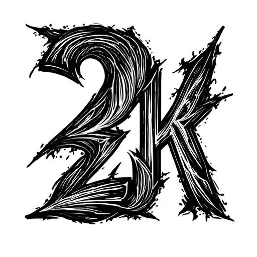 2K Text With Graphiti Font