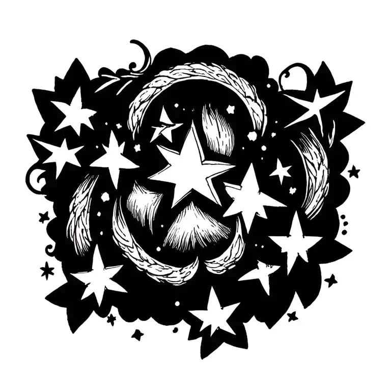 A Tramp Stamp With Stars