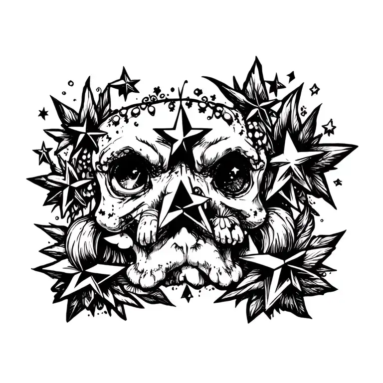 A Tramp Stamp With Stars