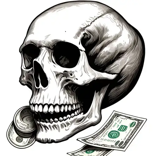 Skull And Money