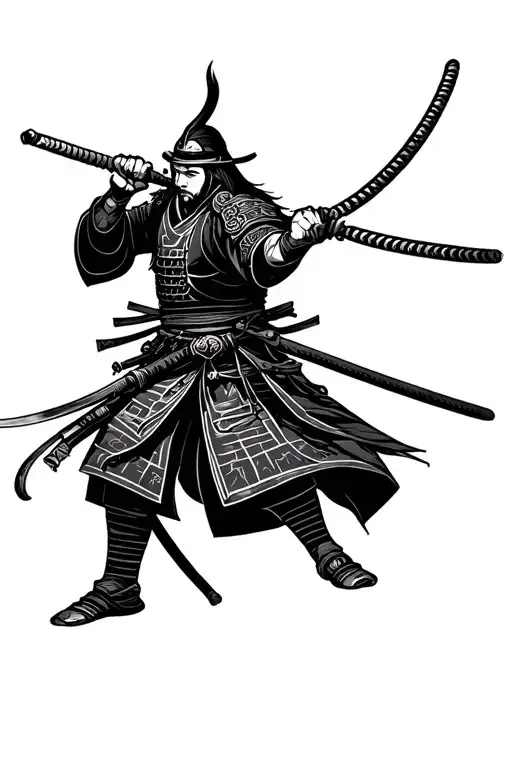 Samurai Warrior Wielding