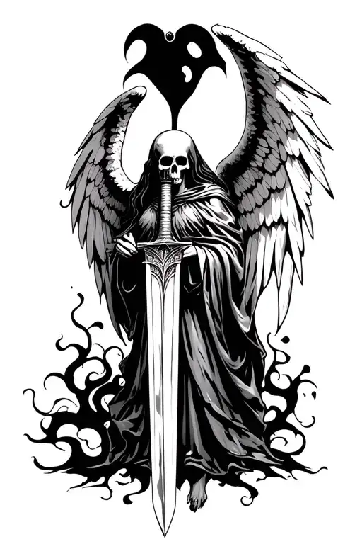 Angel Of Death With Sword