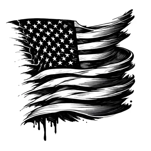 American Flag Downward Spiral