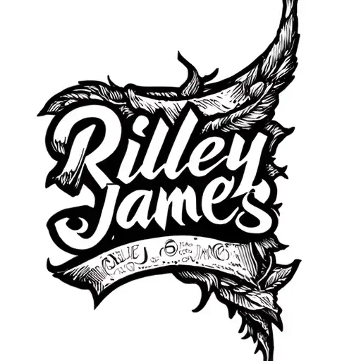Sons Name Tattoo Riley James
