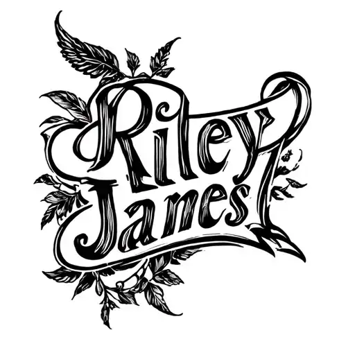 Sons Name Tattoo Riley James