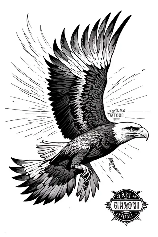 An Above View Eagle Diving