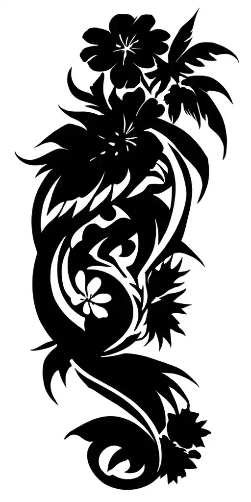 Hawaiian Tribal With Military Aspects