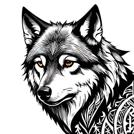 Wolf Nordic Runes