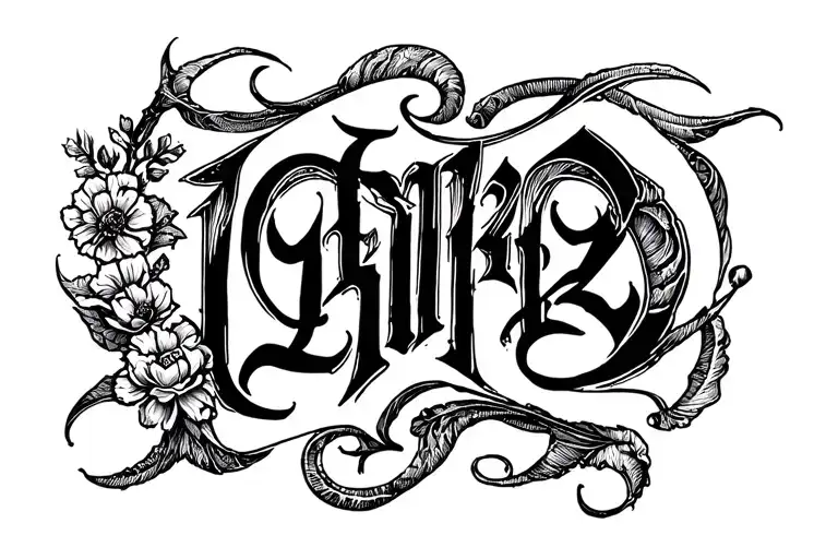 Black Letter Style 1312 Written