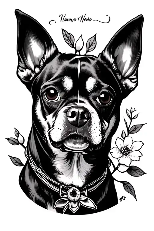 Snapdog Flower With 4 Dog Names