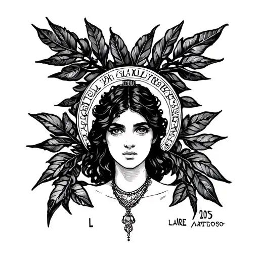 Laurel With The Written 2005 In Roman