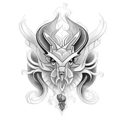 Craft A Tattoo Showcasing A Hybrid Creature Inspired By Both Greek And Biblical Mythologies