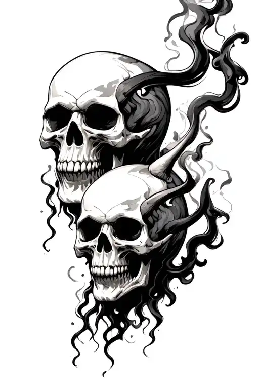Skulls Demons Smoke