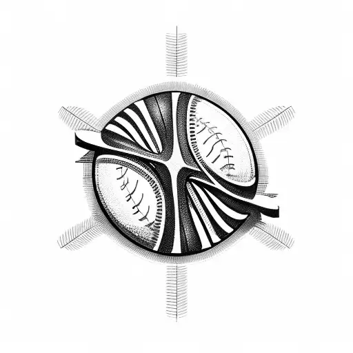 Christian Cross With A Baseball Theme