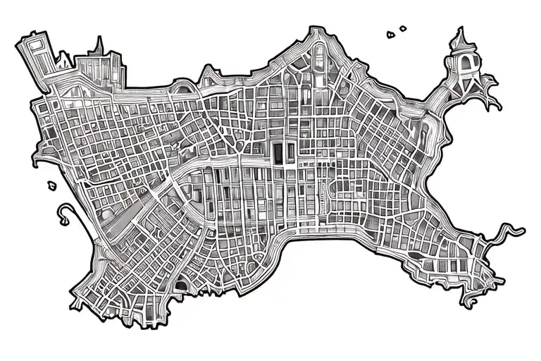 Rome Map Outline