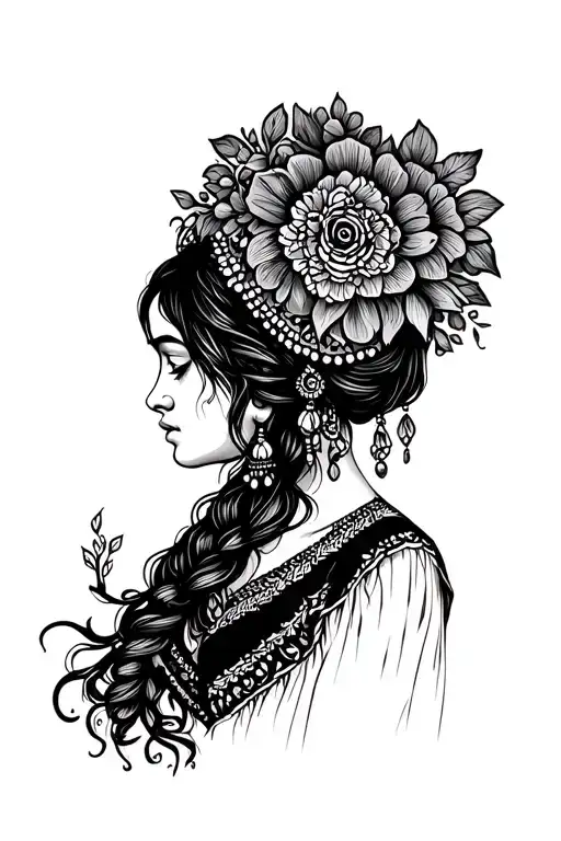 Gypsy Girl Side Profile