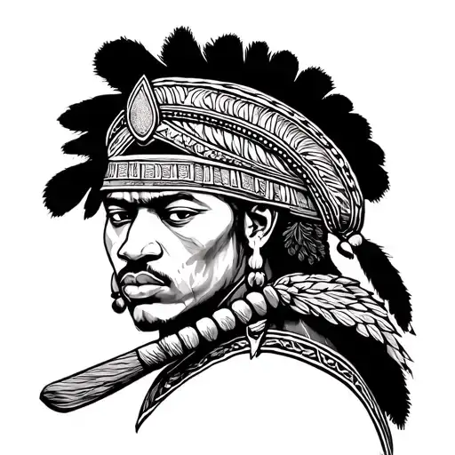 African Warrior Soldier