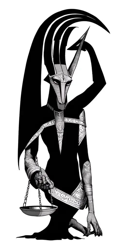 Anubis Holding The Balance