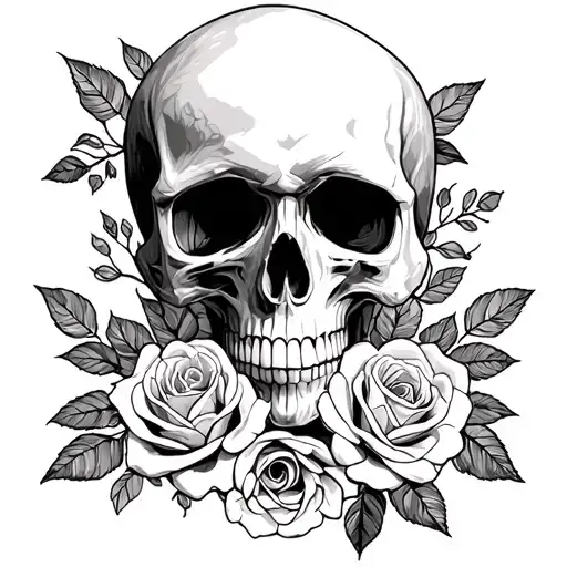 Skull And Roses