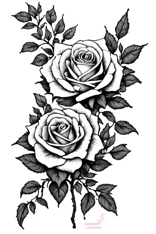 Breast Cancer Roses Vines