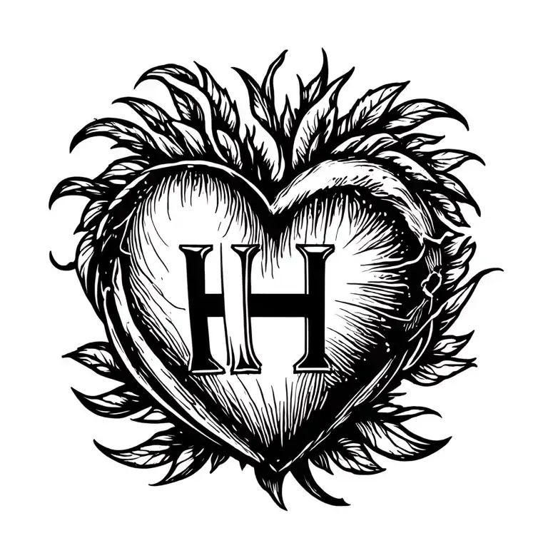 Heart With H In It
