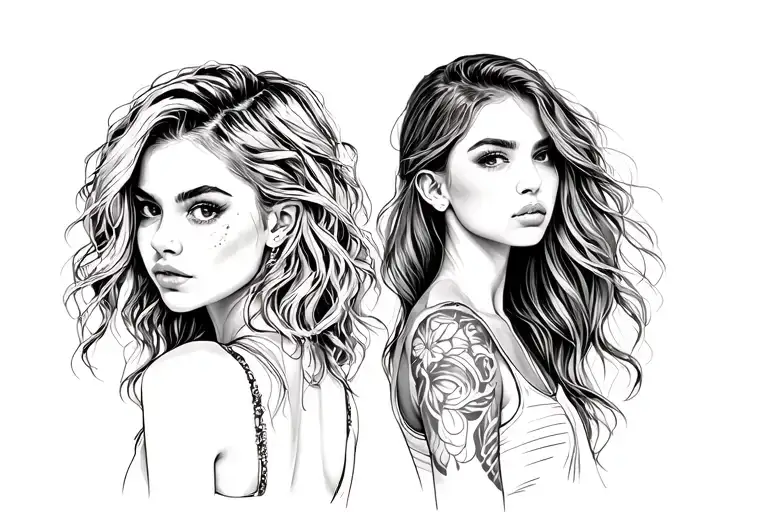 2 Girls Standing Back To Back One Is Beautiful And The Other Is A Hot Mess