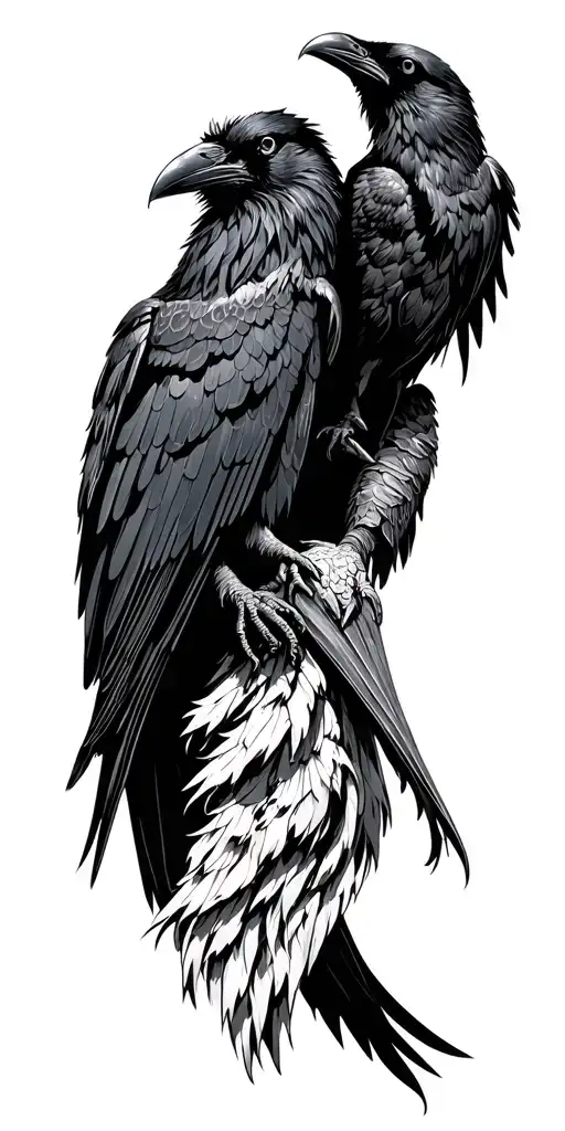 Odin Ravens Huginn And Muninn
