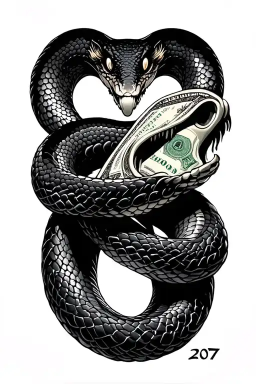 Snake With Money And The Number 2007 Hd Softail
