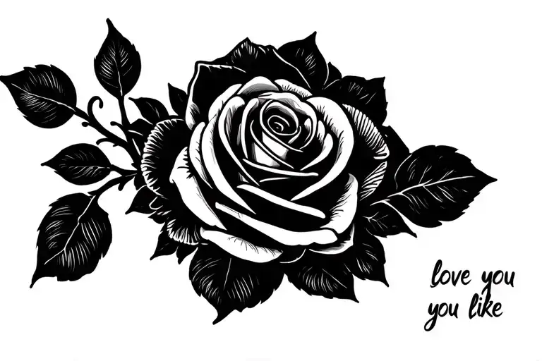 Rose Pattern And Love You Like