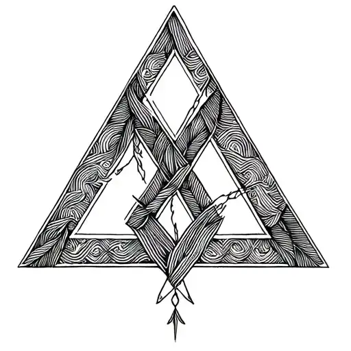 2 Interlocking Triangles Connected