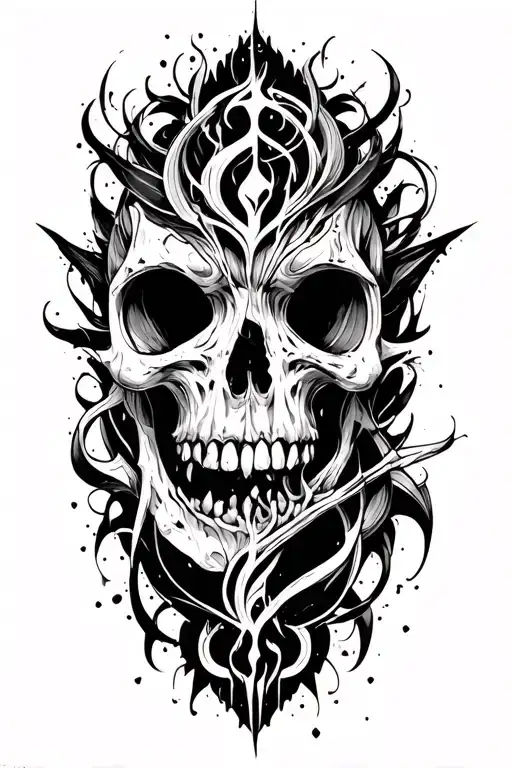 Chaos Tattoo Design Featuring