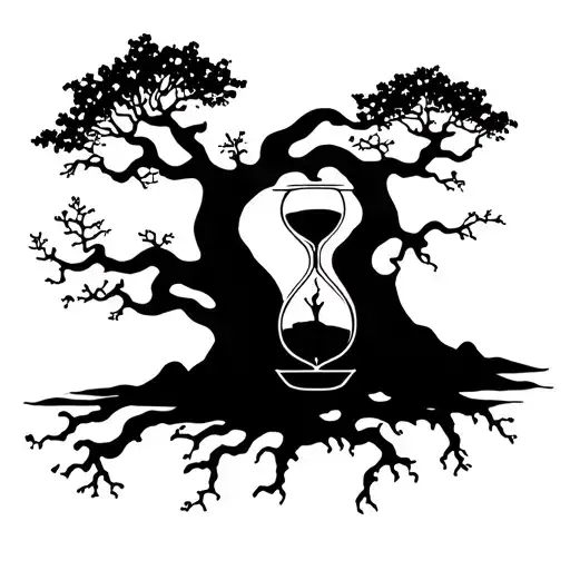 A Tree Of Life With An Embeded Hourglass