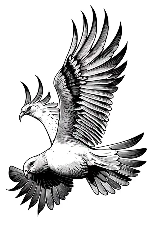 Single Biblical Dove Flying
