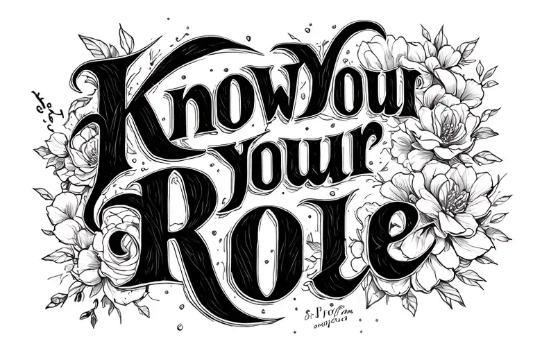 Know Your Role Lettering