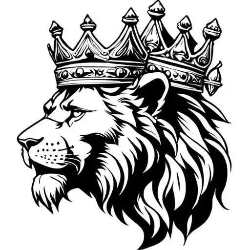 Latin Kings Gang With Lion Wearing A Crown