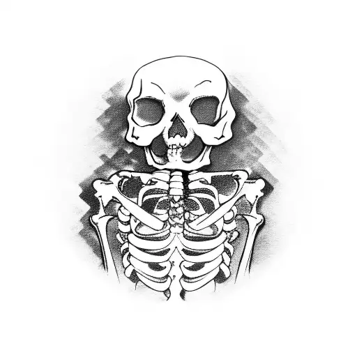 Skeleton Playing Guitar