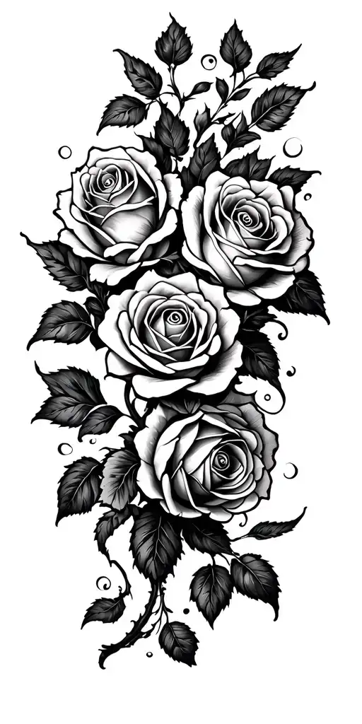 Coverup Tattoo Design Featuring Roses