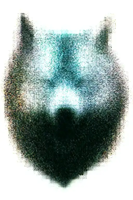 Growling Wolf Face And Realistic Rocky Mountains Inside