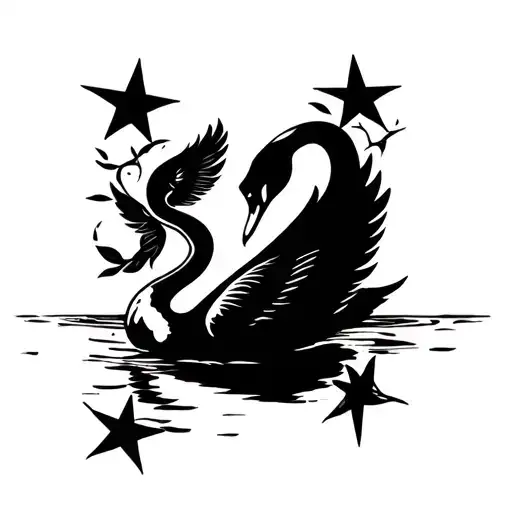 Swan Covering Two Stars