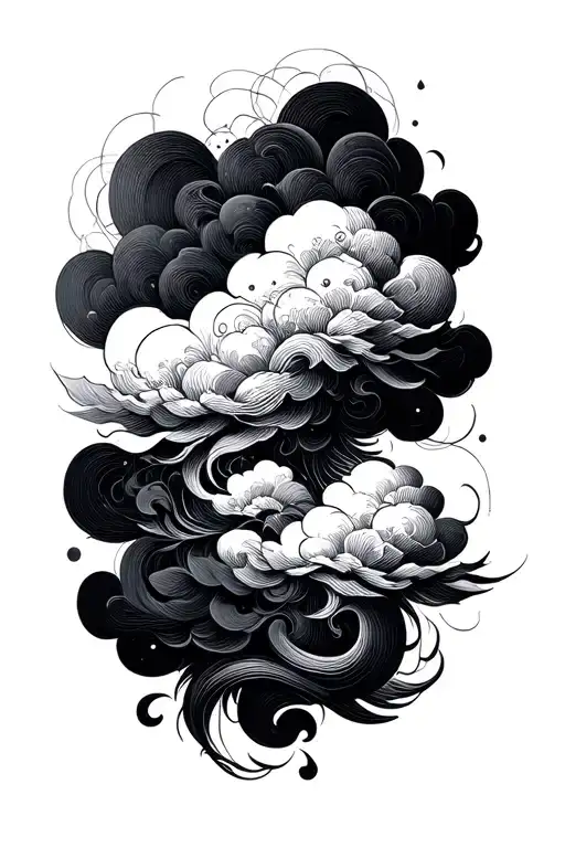 Cloud Tattoo Design