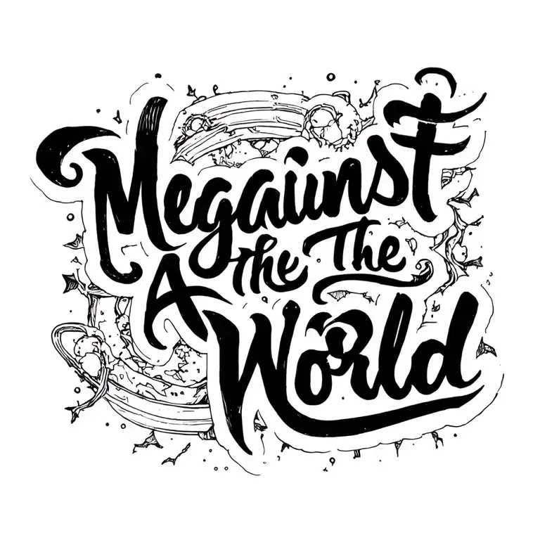 Me Against The World Lettering