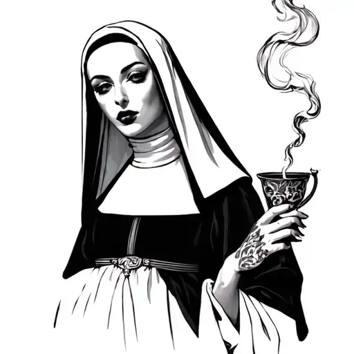 Sexy Smoking Nun