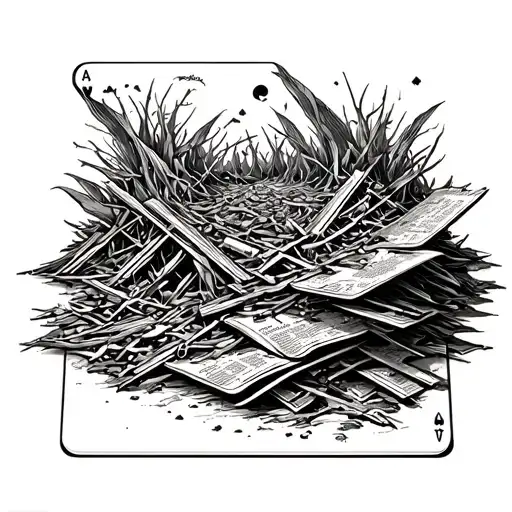 Tour Of Collapsed Cards With A New Map Planted In The Ground