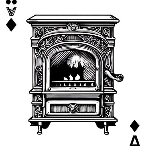 A Half -Tone Game Card Half Stove