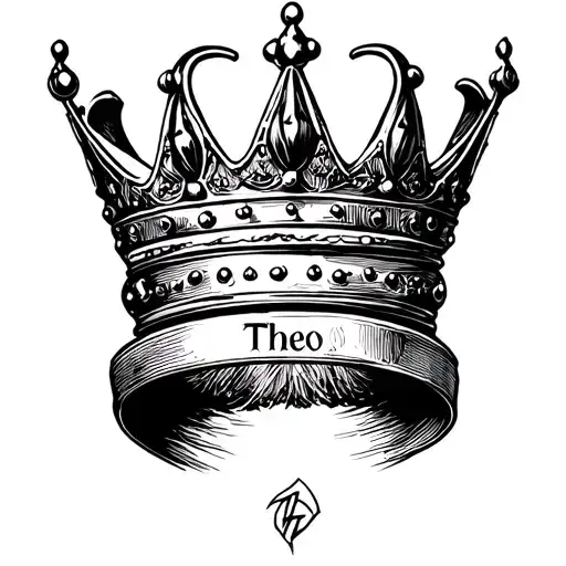 Kings Crown With Name Theo In It