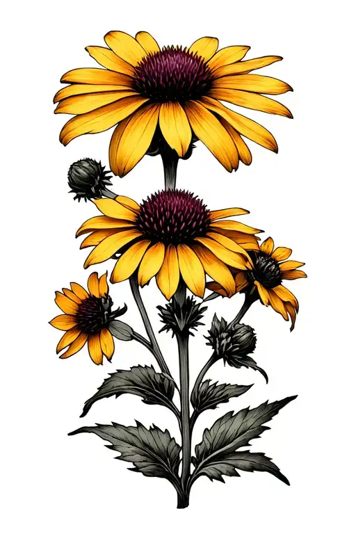 Echinacea Goldenrod Wildflower