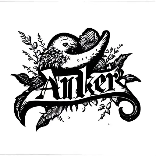 Anker With Name Sign