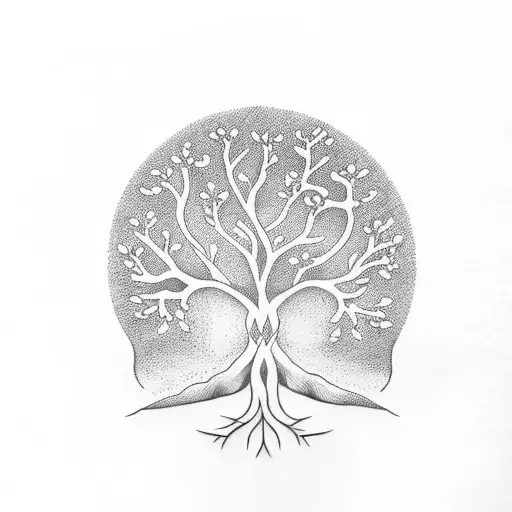 Tree Of Life With A Foot As Roots