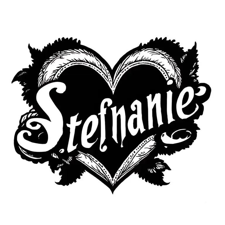 A Heart With The Name Stefanie